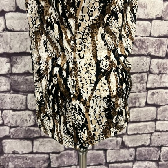 Style & Co Brown, Black & Ivory Sleeveless Blouse Size Large - Picture 6 of 10